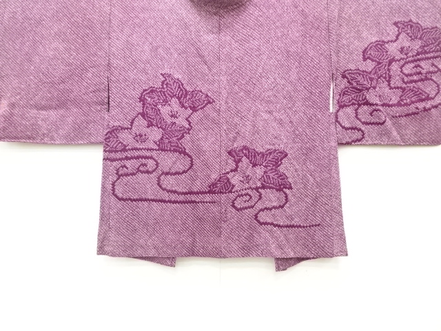 アンティーク　本総絞り　流水に花模様　絵羽織